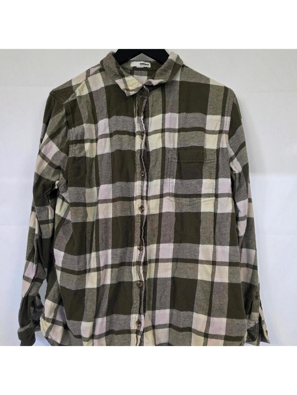 Sonoma Goods for Life Men's Green and Multi Shirt